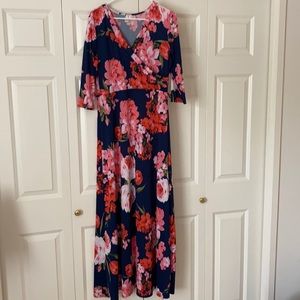 Navy floral Maxi dress